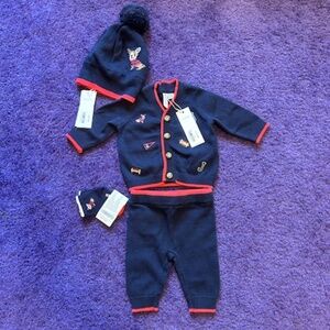 Janie and Jack - French Bulldog outfit set - 0-3 months - NWT